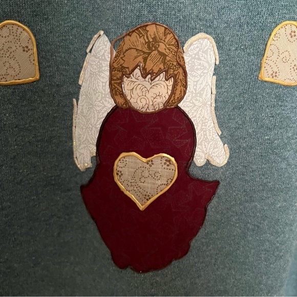 Pro Spirit Select Sweats Pullover Turtleneck‎ Sweatshirt Angels Green XL Vintage - Picture 5 of 7